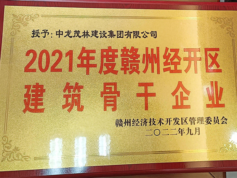 2021年赣州经开区建筑骨干企业