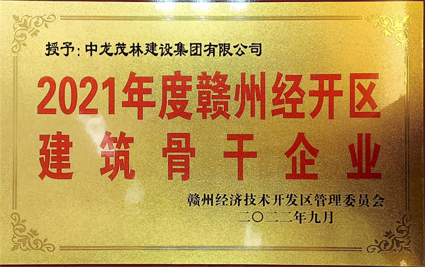 2021年度赣州经开区建筑骨干企业